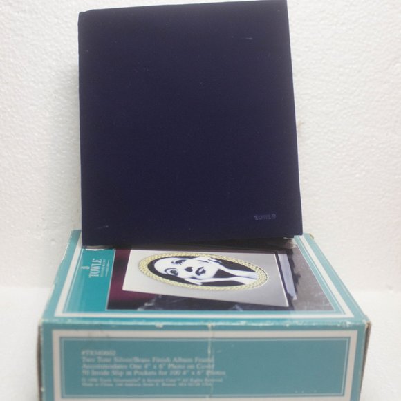 Vintage Towle Silversmiths Two Tone Silver/Brass Finish Album Frame - Picture 5 of 6